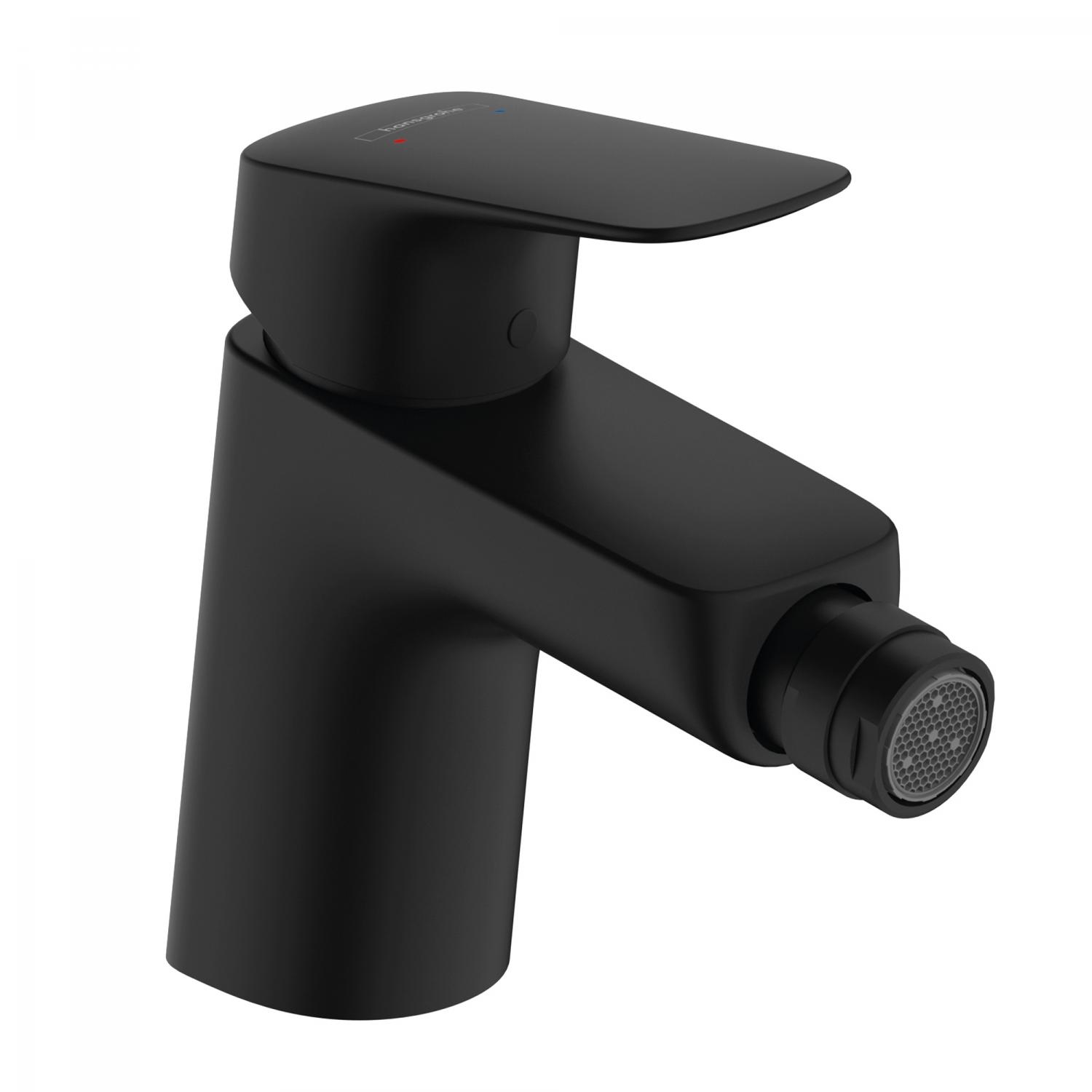 Hansgrohe Baterie bideu hansgrohe logis, s, 138 mm, ventil, mat, negru, 71204670
