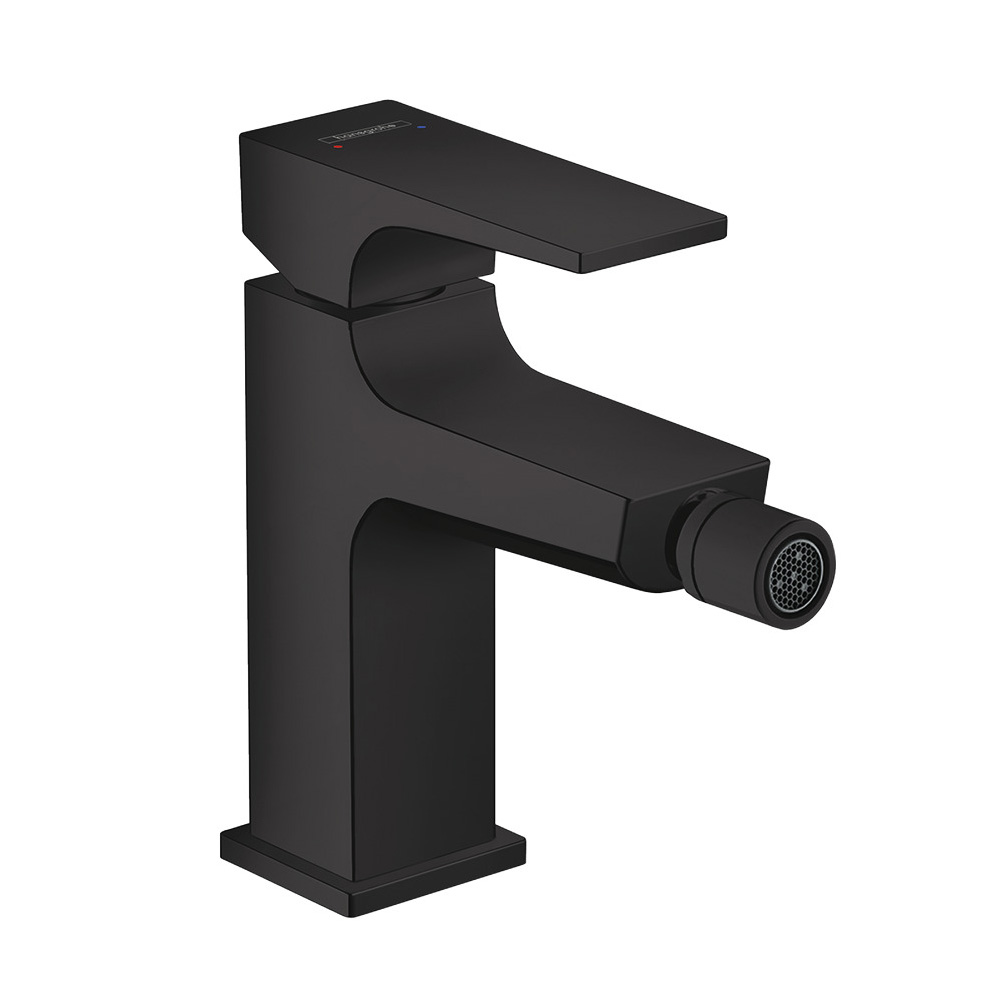 Hansgrohe Baterie bideu hansgrohe metropol, m, 161 mm, ventil, mat, negru, 32520670