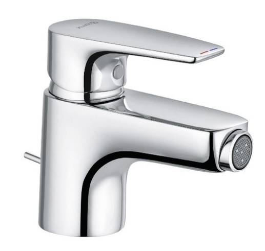 Kludi Baterie bideu kludi pure & solid 342160575, 3/8'', marimea s, monocomanda, cartus ceramic, evacuare cu tija, crom