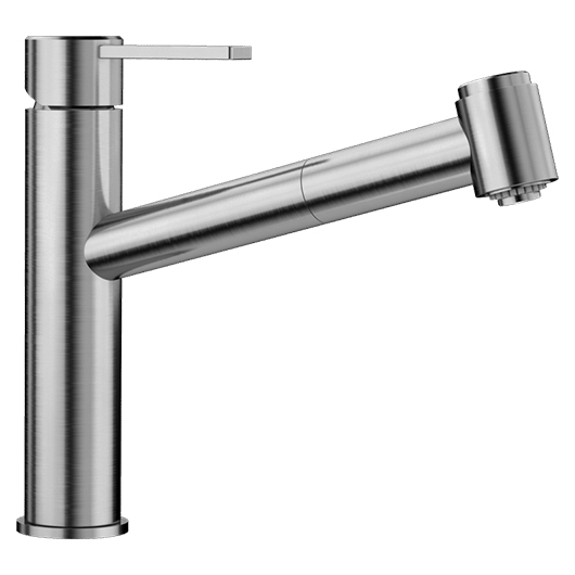 Blanco Baterie bucatarie blanco ambis s 523119, inalta, tip l, dus extractil, mat, inox