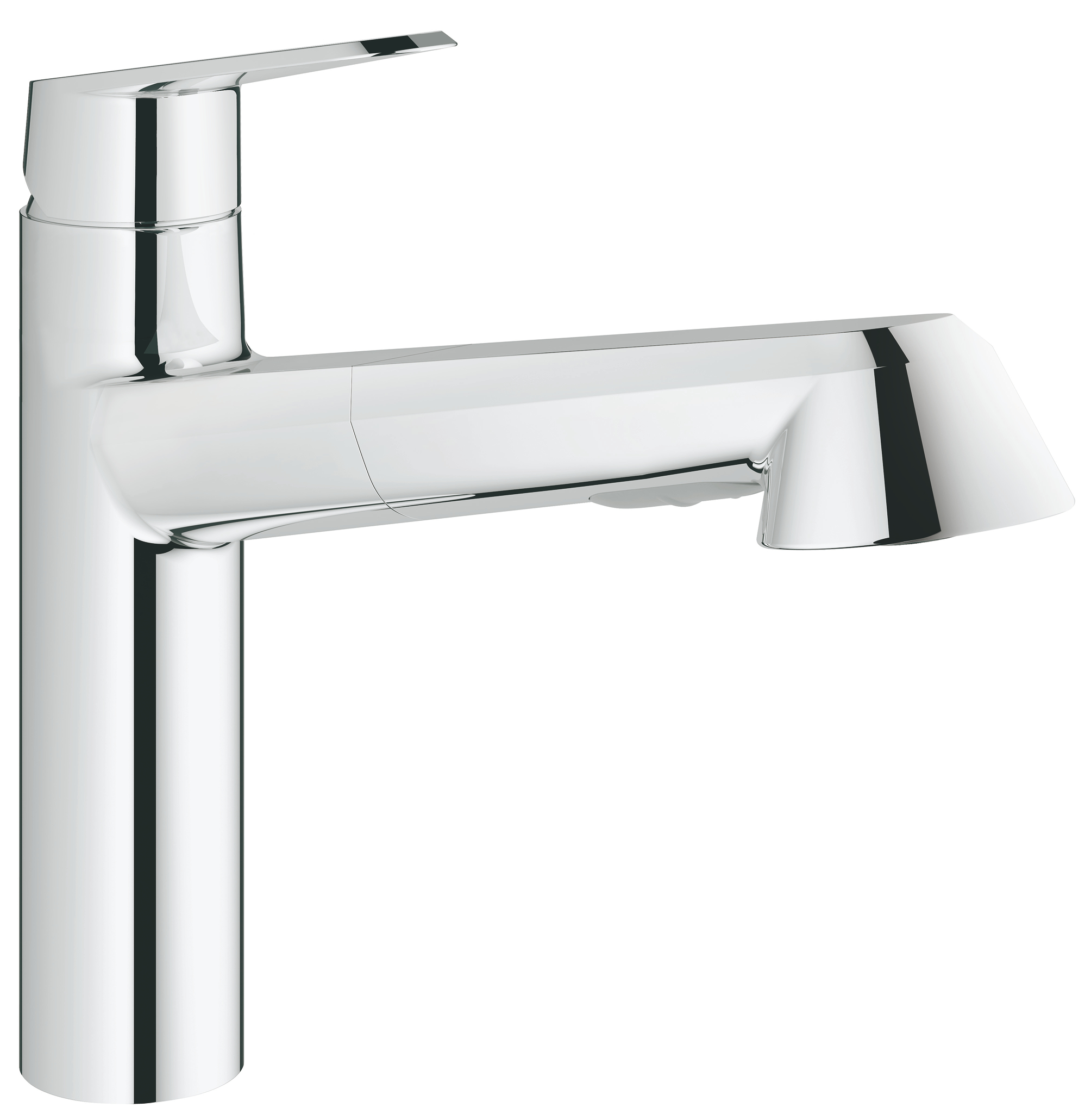 Grohe Baterie de bucatarie grohe eurodisc 32257002, 3/8'', pipa medie, dus, pivotanta, crom