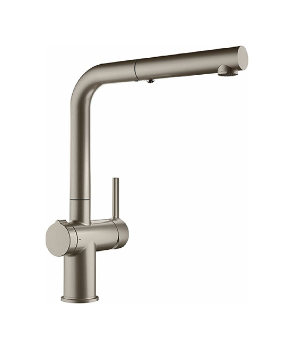Franke Baterie bucatarie franke active, inalta, tip l, dus extractabil, control ventil, mat, otel satinat, 115.0653.505