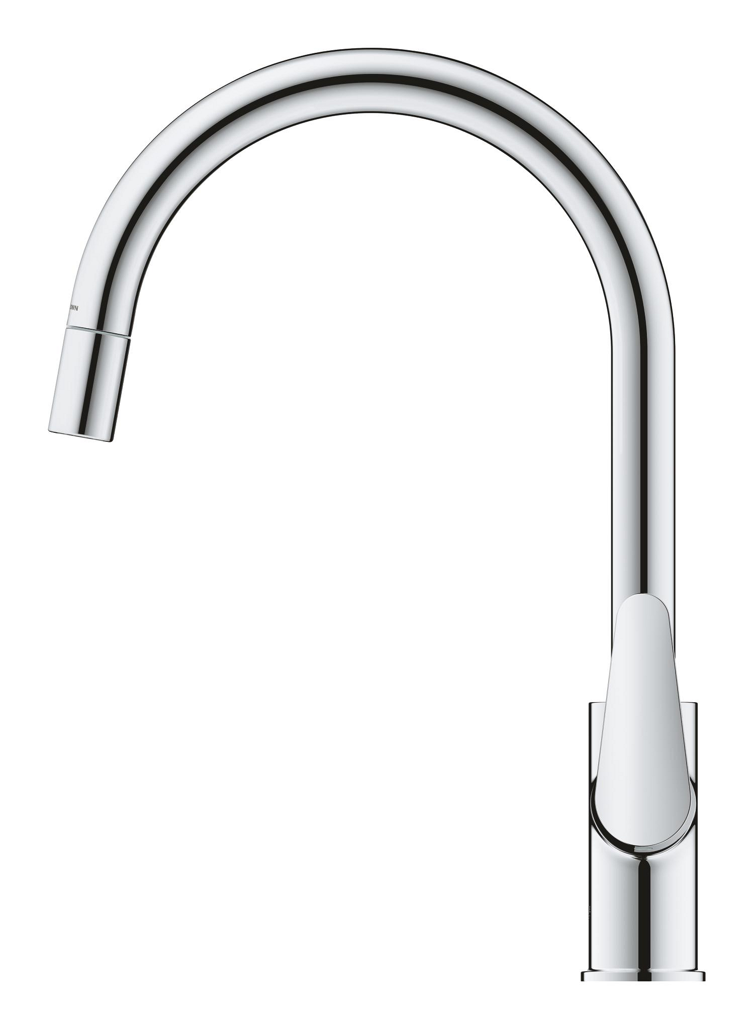 Baterie bucatarie Grohe 30547000, 0.8 bar, 357 mm, 215 mm, 1 orificii instalare, 1 sprayuri, 120 unghi pivotare, Crom