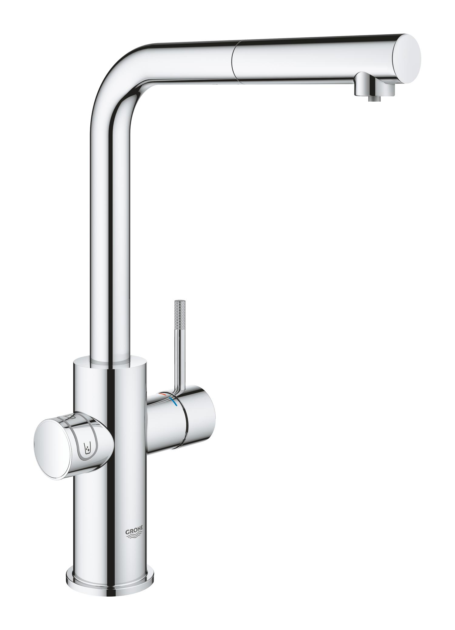 Grohe Baterie bucatarie grohe blue home, inalta, tip l, pentru racitor blue home, dus, crom, 1010720001