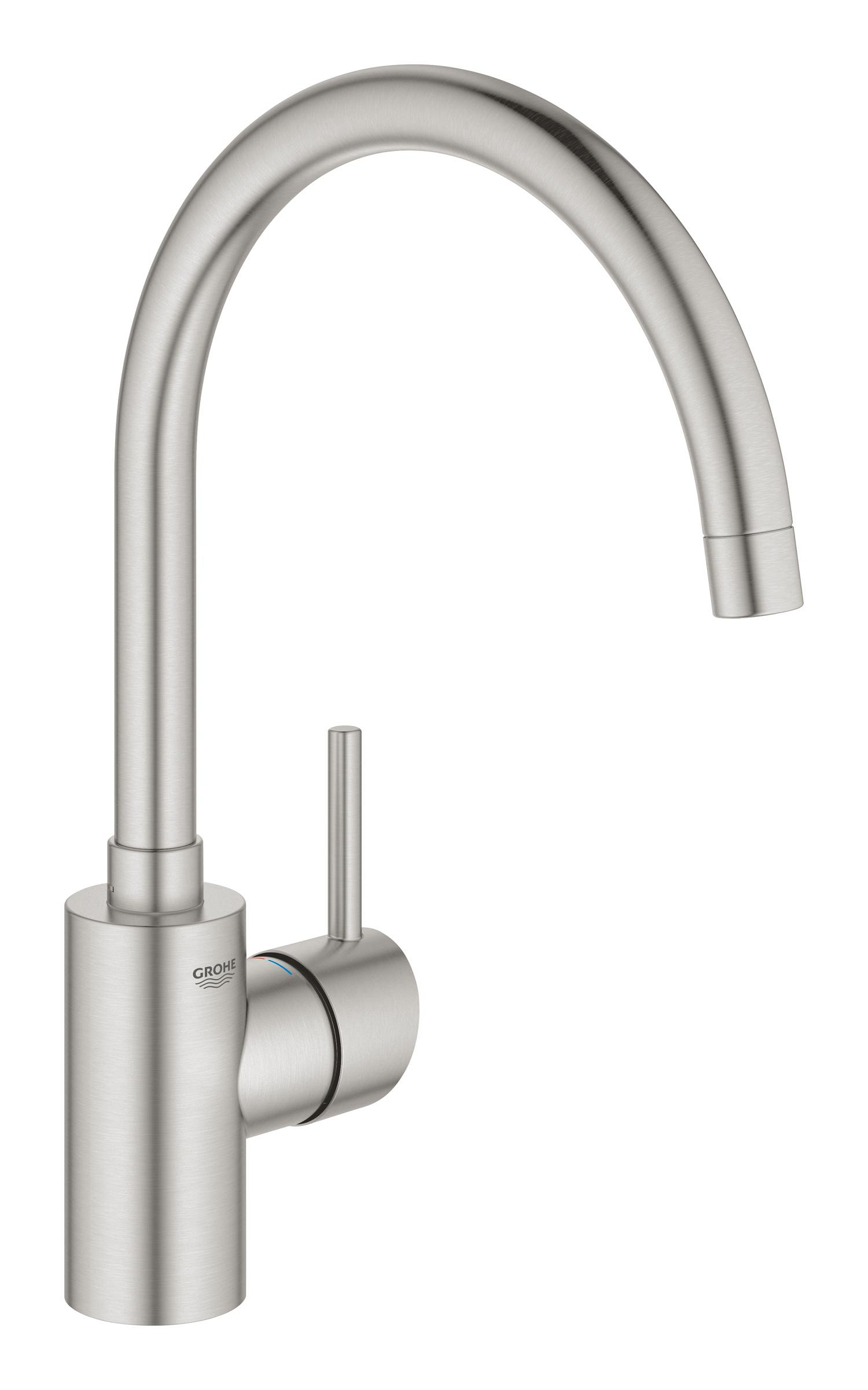 Grohe Baterie bucatarie grohe concetto, inalta, tip c, mat, otel satinat, 32661dc3