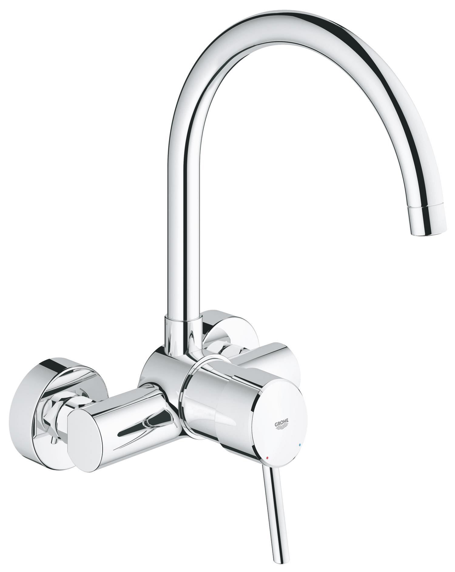 Grohe Baterie bucatarie grohe concetto, pe perete, tip c, crom, 32667001