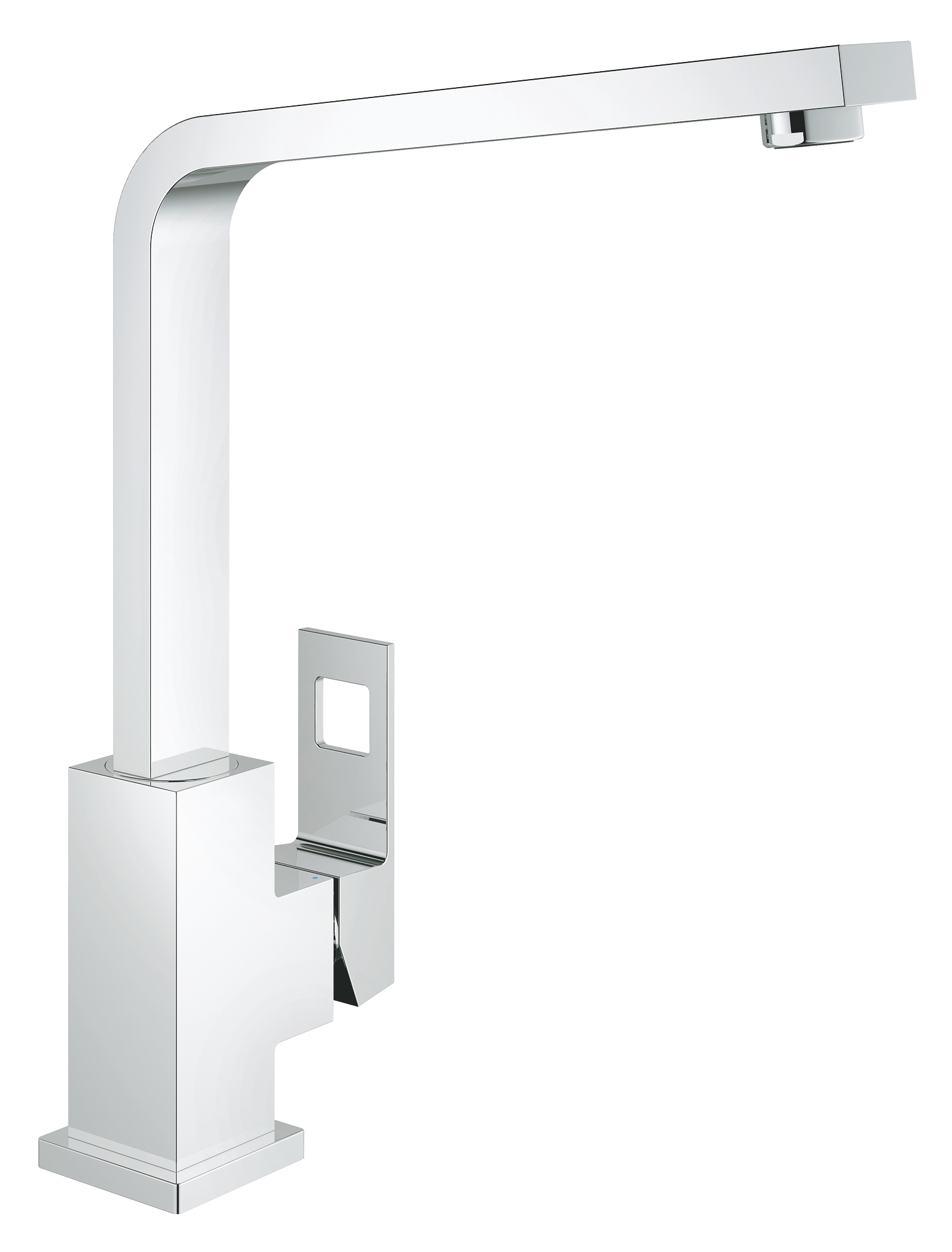 Grohe Baterie de bucatarie grohe eurocube 31255000, 3/8'', monocomanda, pipa inalta, cartus ceramic, pivotanta, crom