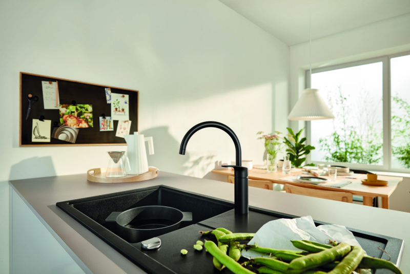Baterie bucatarie Grohe 332022433, Eurosmart, tip comanda monocomanda,
