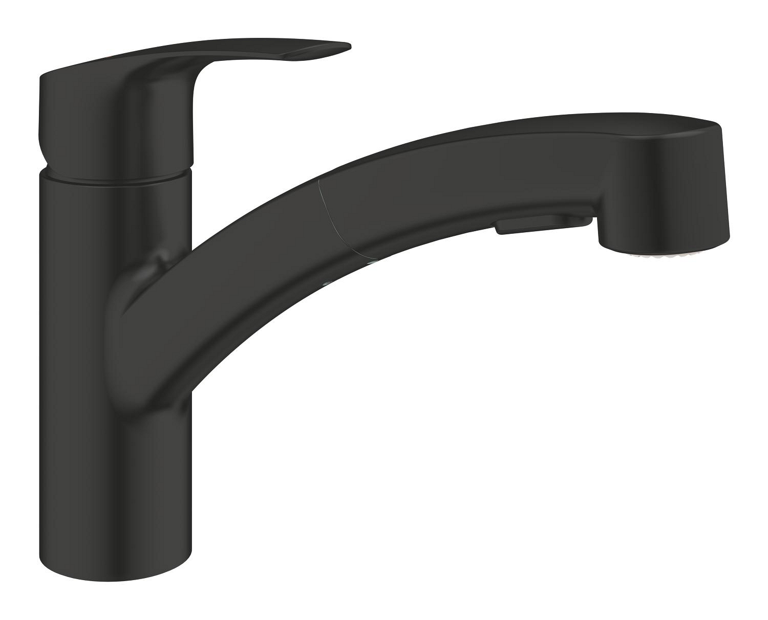 Grohe Baterie bucatarie grohe eurosmart, joasa, tip l, dus, 2 functii, mat, negru, 303052431