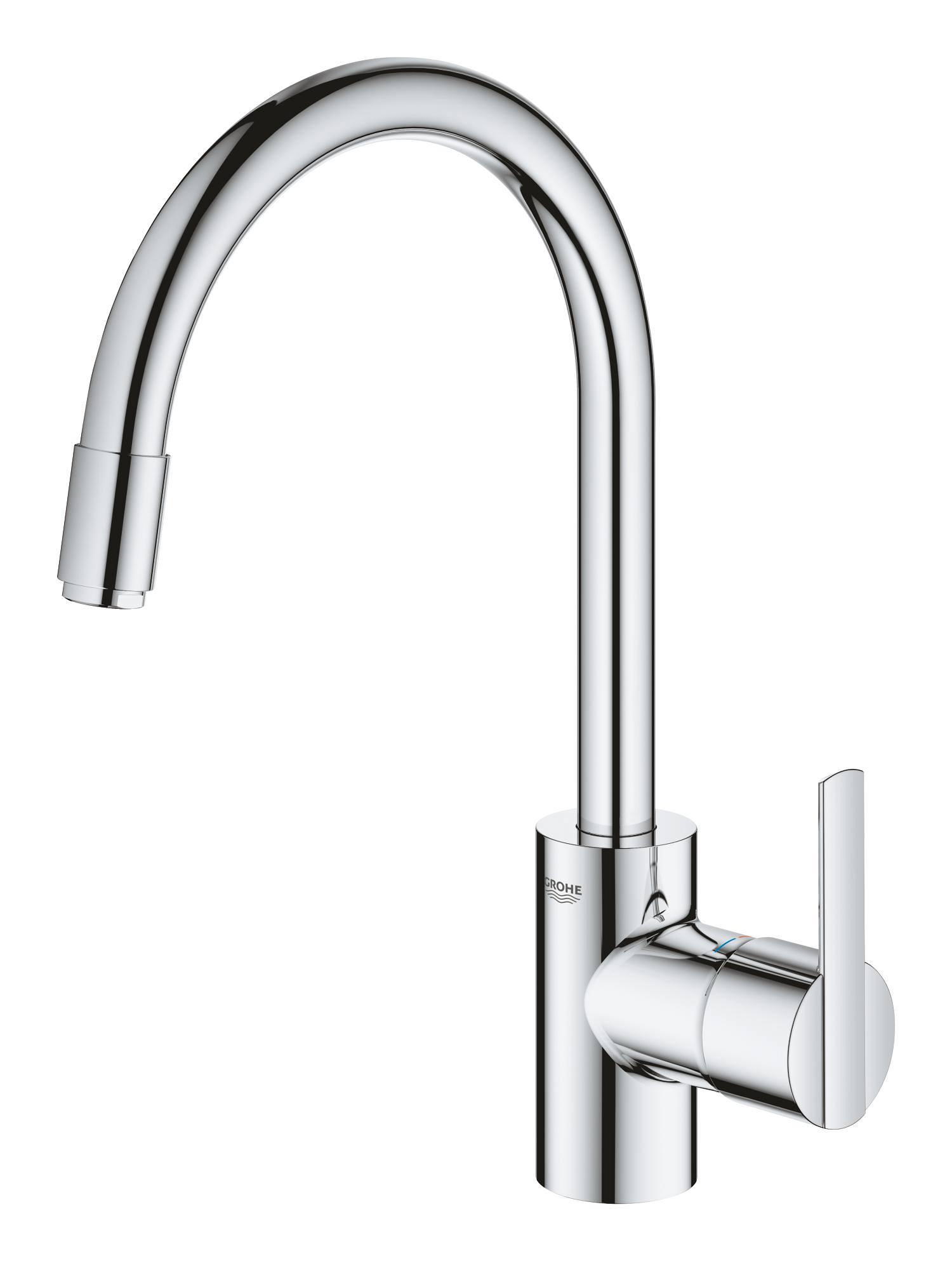 Baterie bucatarie Grohe 32671002, 0.8 bar, 360 mm, 215 mm, 1 orificii instalare, 1 sprayuri, 360 unghi pivotare, Crom