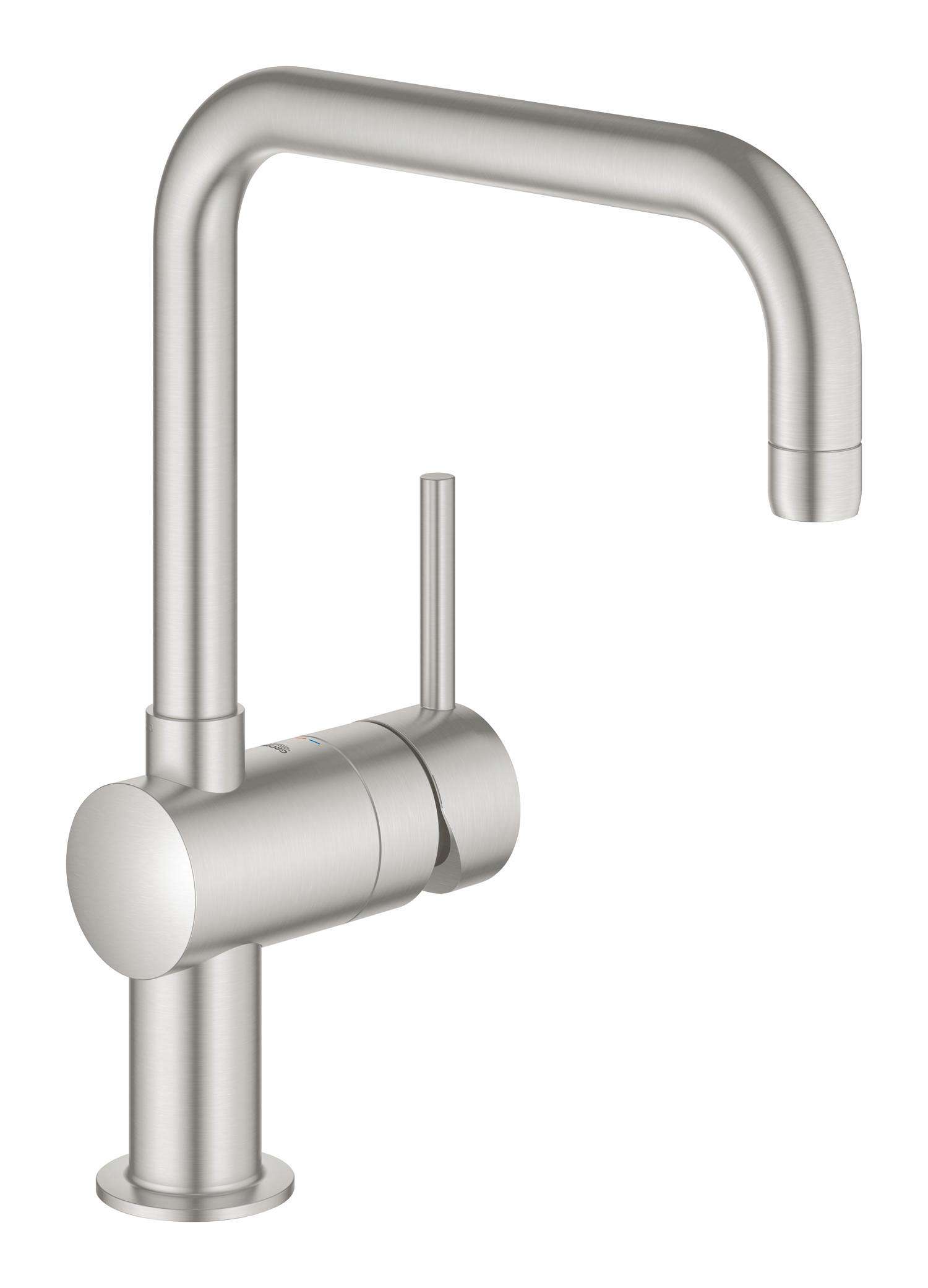 Grohe Baterie bucatarie grohe minta, inalta, tip u, mat, otel satinat, 32488dc0