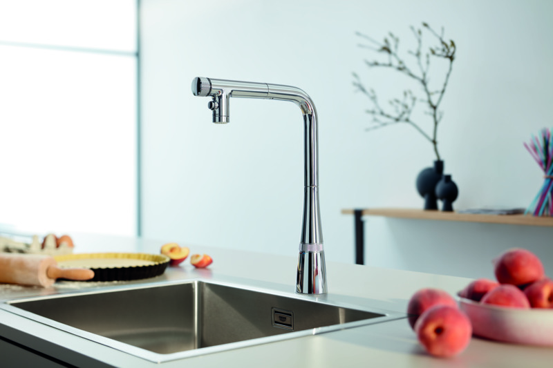 Baterie bucatarie Grohe 31888000, 1 bar, 376 mm, 200 mm, 1 orificii instalare, 2 sprayuri, 180 unghi pivotare, Crom