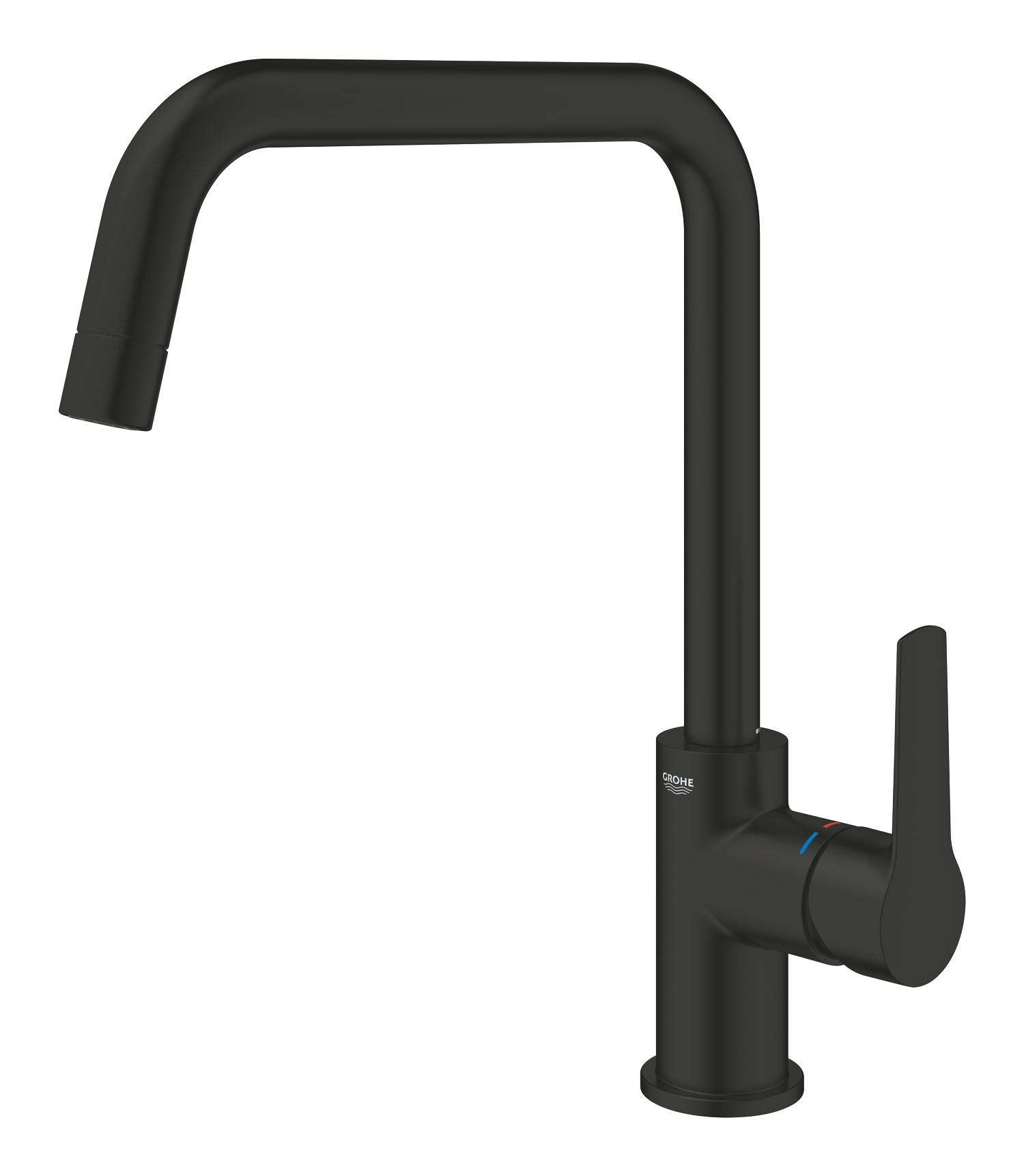 Baterie bucatarie Grohe 304702430, 1 bar, 310 mm, 228 mm, 1 orificii instalare, 1 sprayuri, 180 unghi pivotare, Negru