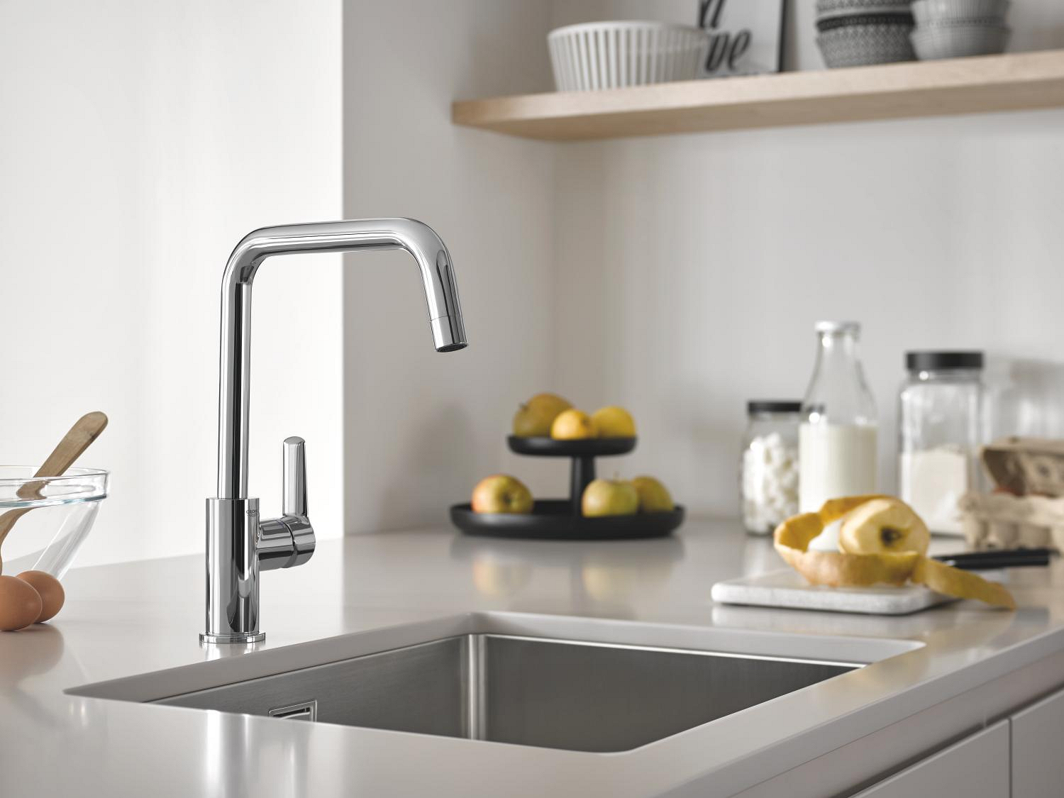 Grohe Baterie bucatarie grohe start, inalta, tip c, crom, 1012420000