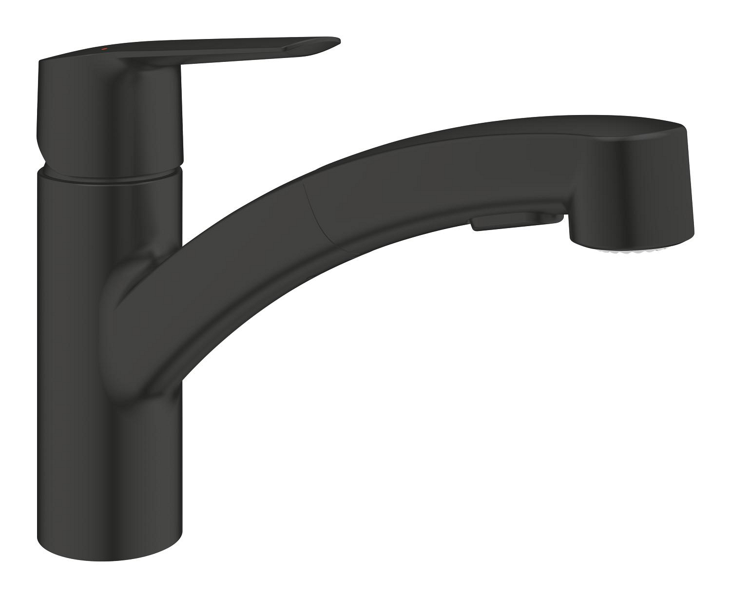 Grohe Baterie bucatarie grohe start, medie, tip l, dus, 2 functii, mat, negru, 305312431