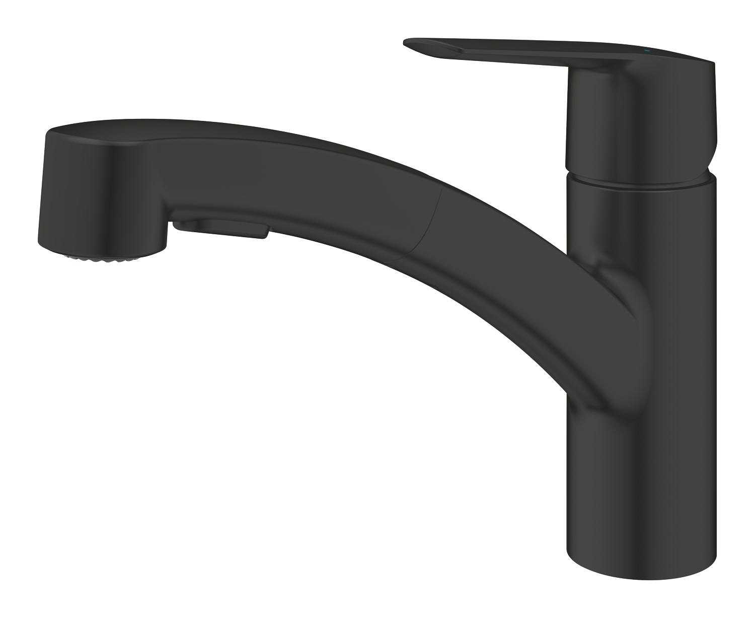 Baterie bucatarie Grohe 305312431, 0.8 bar, 185 mm, 227 mm, 1 orificii instalare, 2 sprayuri, 180 unghi pivotare, Negru