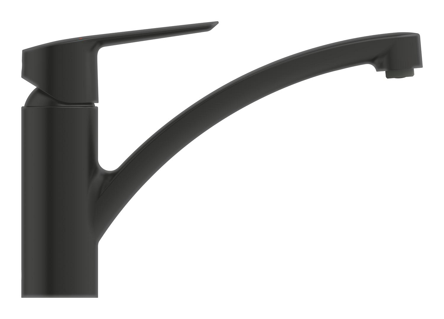 Baterie bucatarie Grohe 324412432, 0.8 bar, 184 mm, 227 mm, 1 orificii instalare, 1 sprayuri, 360 unghi pivotare, Negru