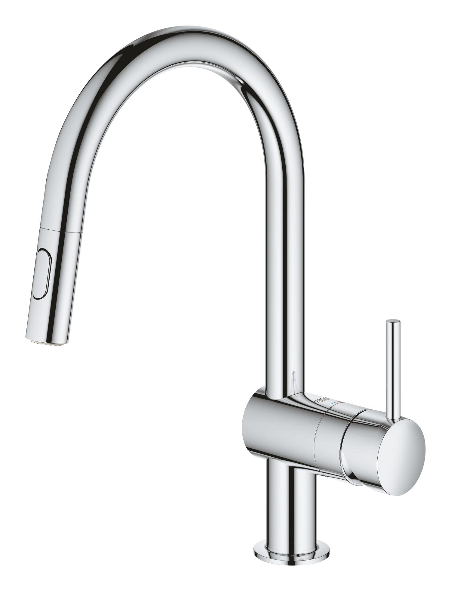 Baterie bucatarie Grohe 30438000, 1 bar, 379 mm, 223 mm, 1 orificii instalare, 2 sprayuri, 180 unghi pivotare, Crom