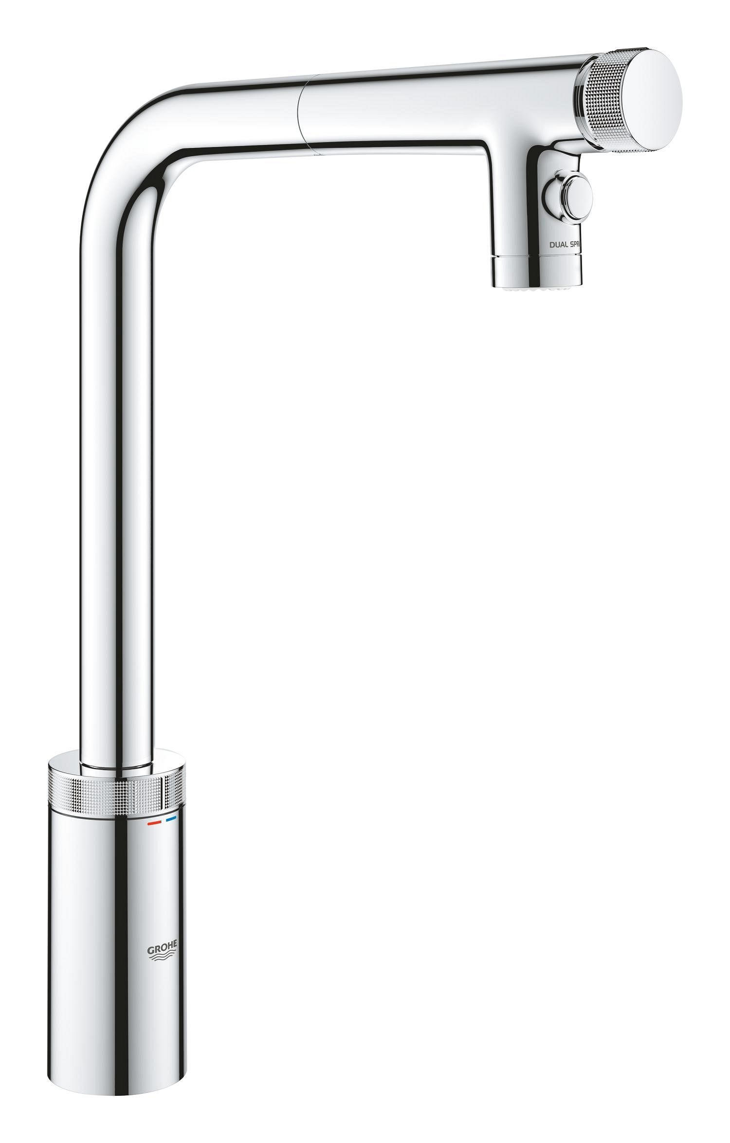 Grohe Baterie bucatarie grohe vento, inalta, tip l, dus, 2 functii, crom, 31891000