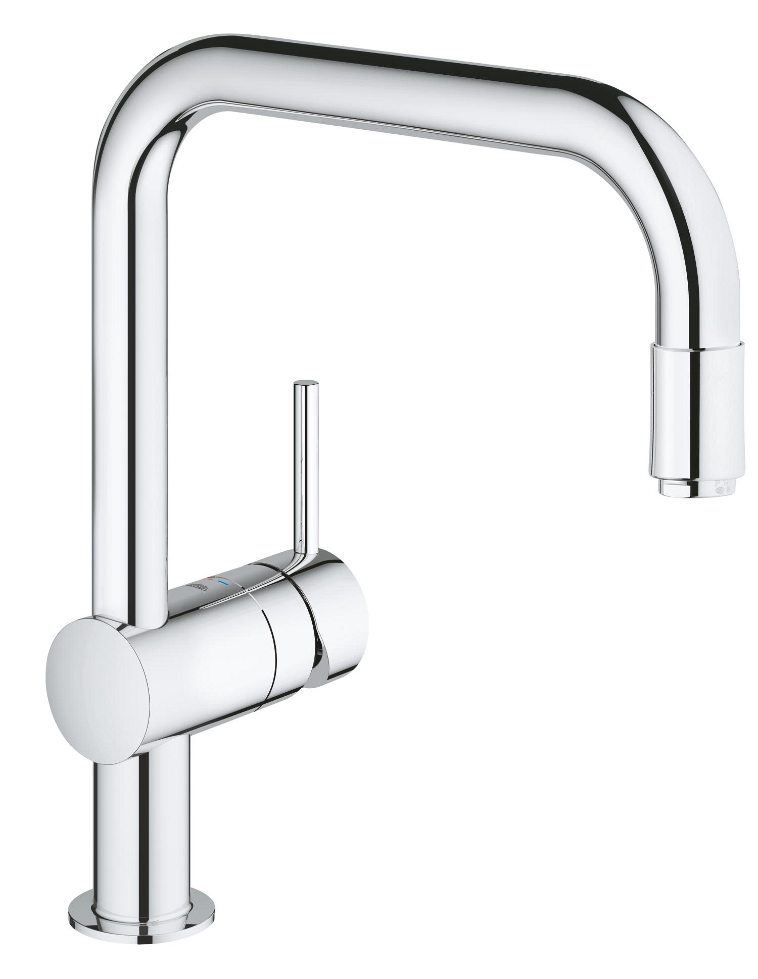 Grohe Baterie bucatarie grohe vento, inalta, tip u, dus, crom, 30435000