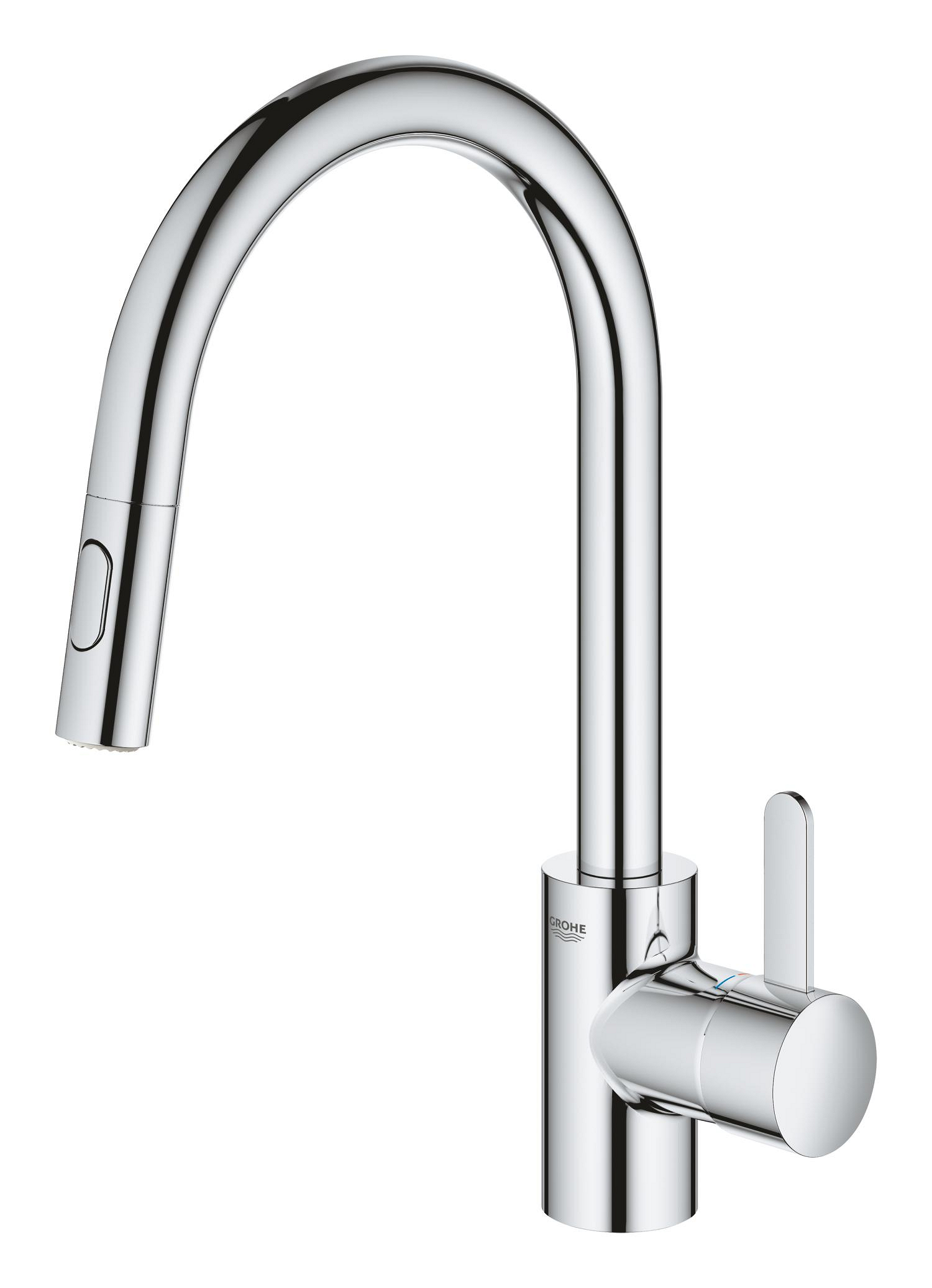 Baterie bucatarie Grohe 30612000, 1 bar, 381 mm, 223 mm, 1 orificii instalare, 2 sprayuri, 180 unghi pivotare, Crom