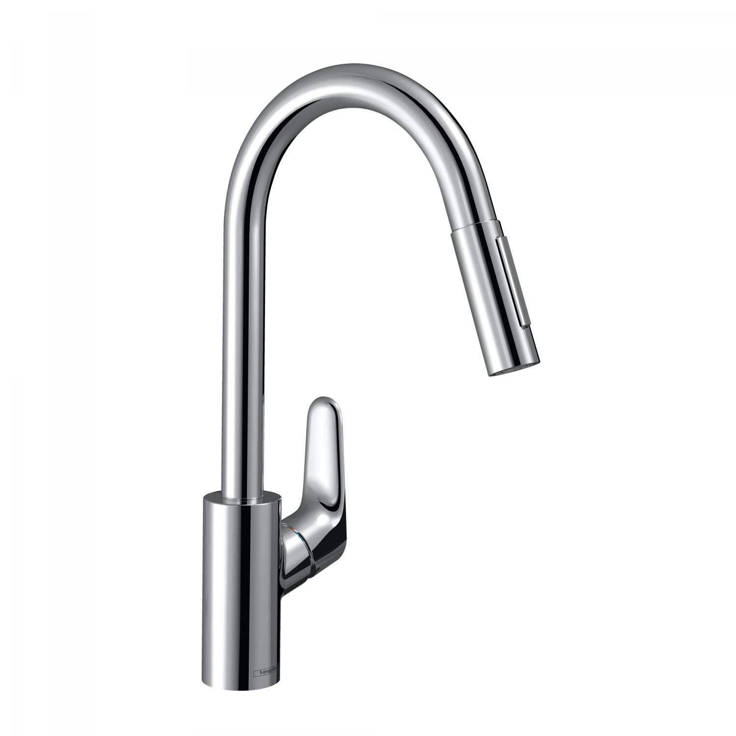 Hansgrohe Baterie bucatarie hansgrohe focus m41, inalta, tip c, dus extractabil, crom, 31833000