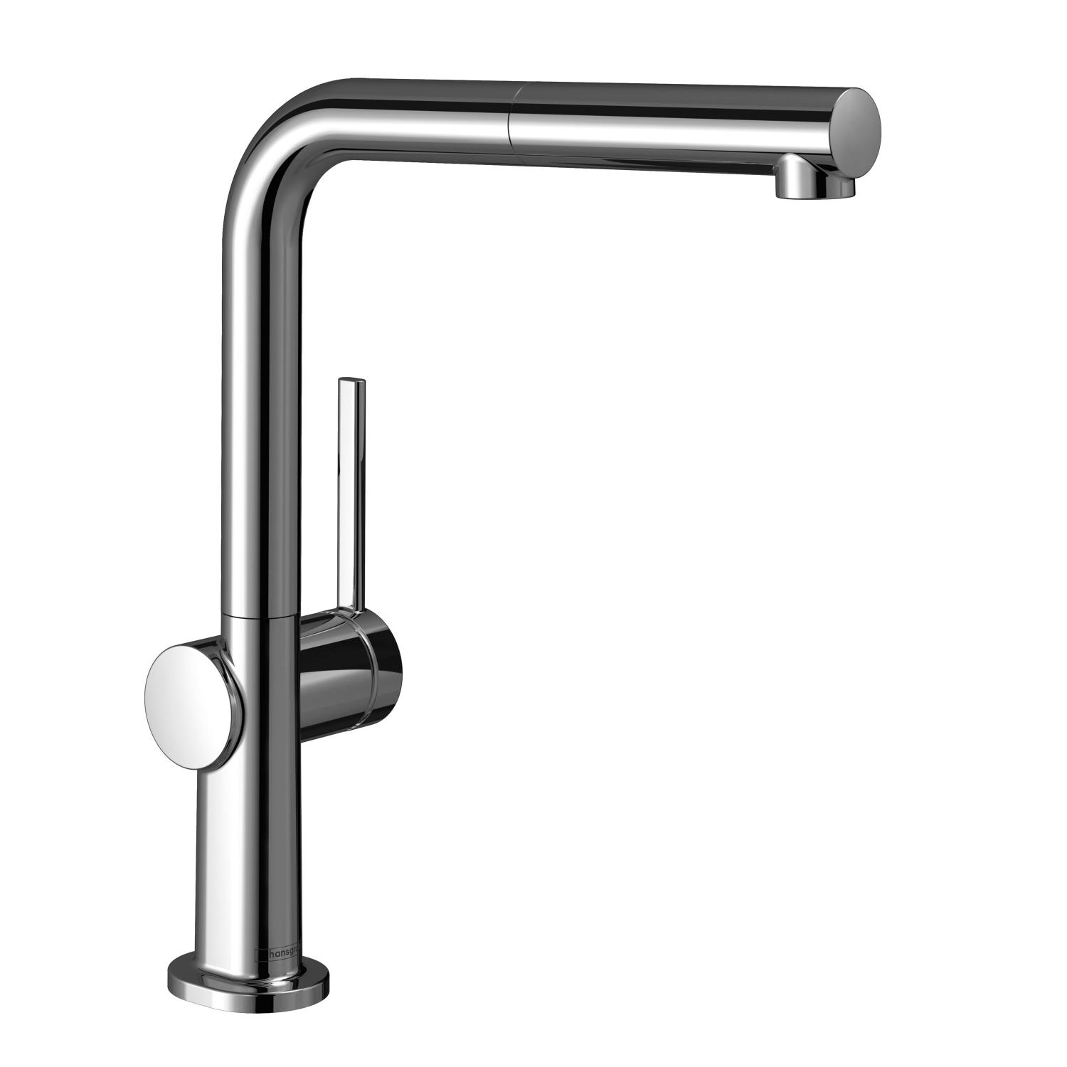 Hansgrohe Baterie bucatarie hansgrohe m54, inalta, tip l, dus extractabil, sbox, crom, 72809000