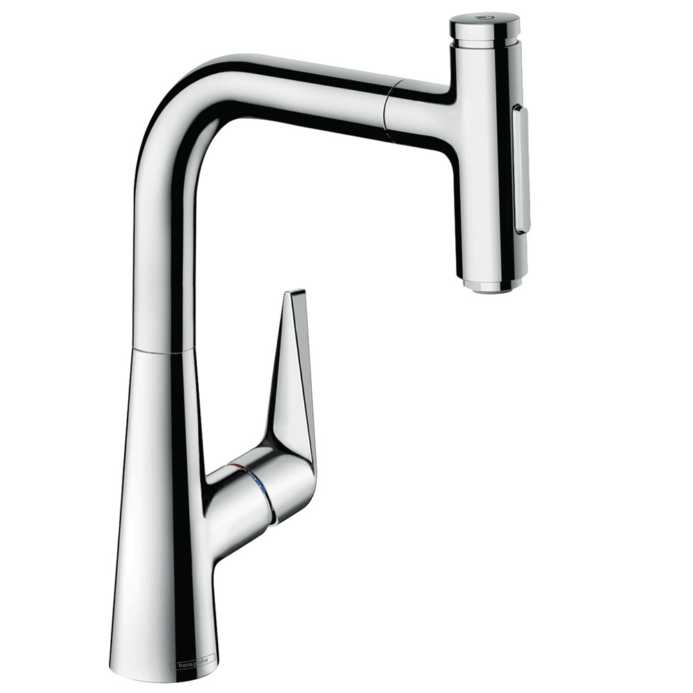 Hansgrohe Baterie bucatarie hansgrohe talis m51, inalta, tip u, dus extractabil, 2 functii, crom, 72824000