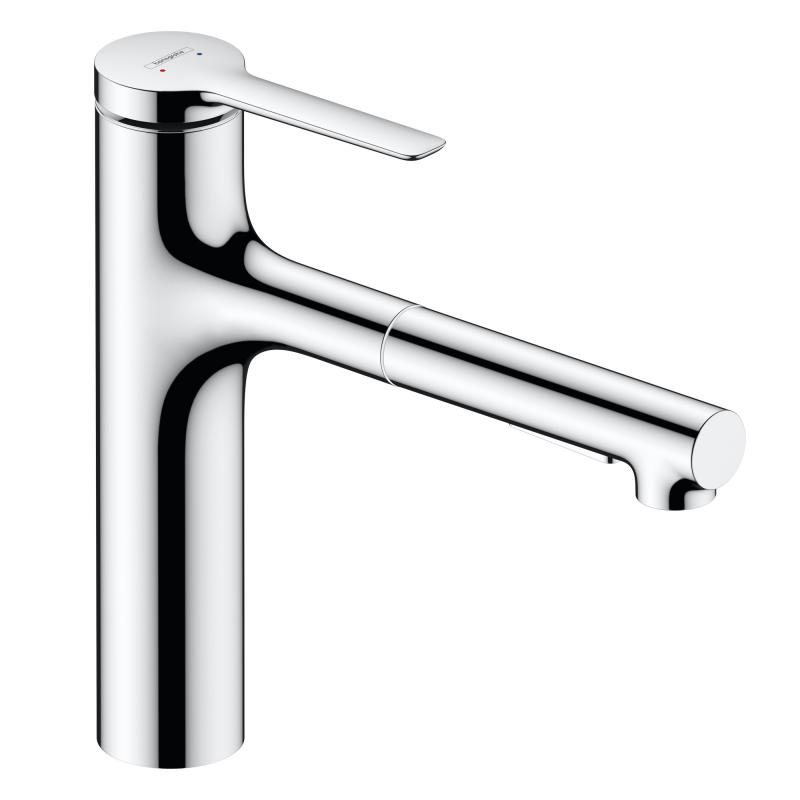 Hansgrohe Baterie bucatarie hansgrohe zesis 74804000, inalta, tip l, dus extractabil, crom