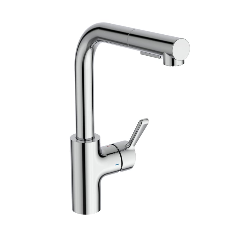 Ideal Standard Baterie bucatarie ideal standard ceralife, inalta, tip l, dus extractabil, crom, be244aa