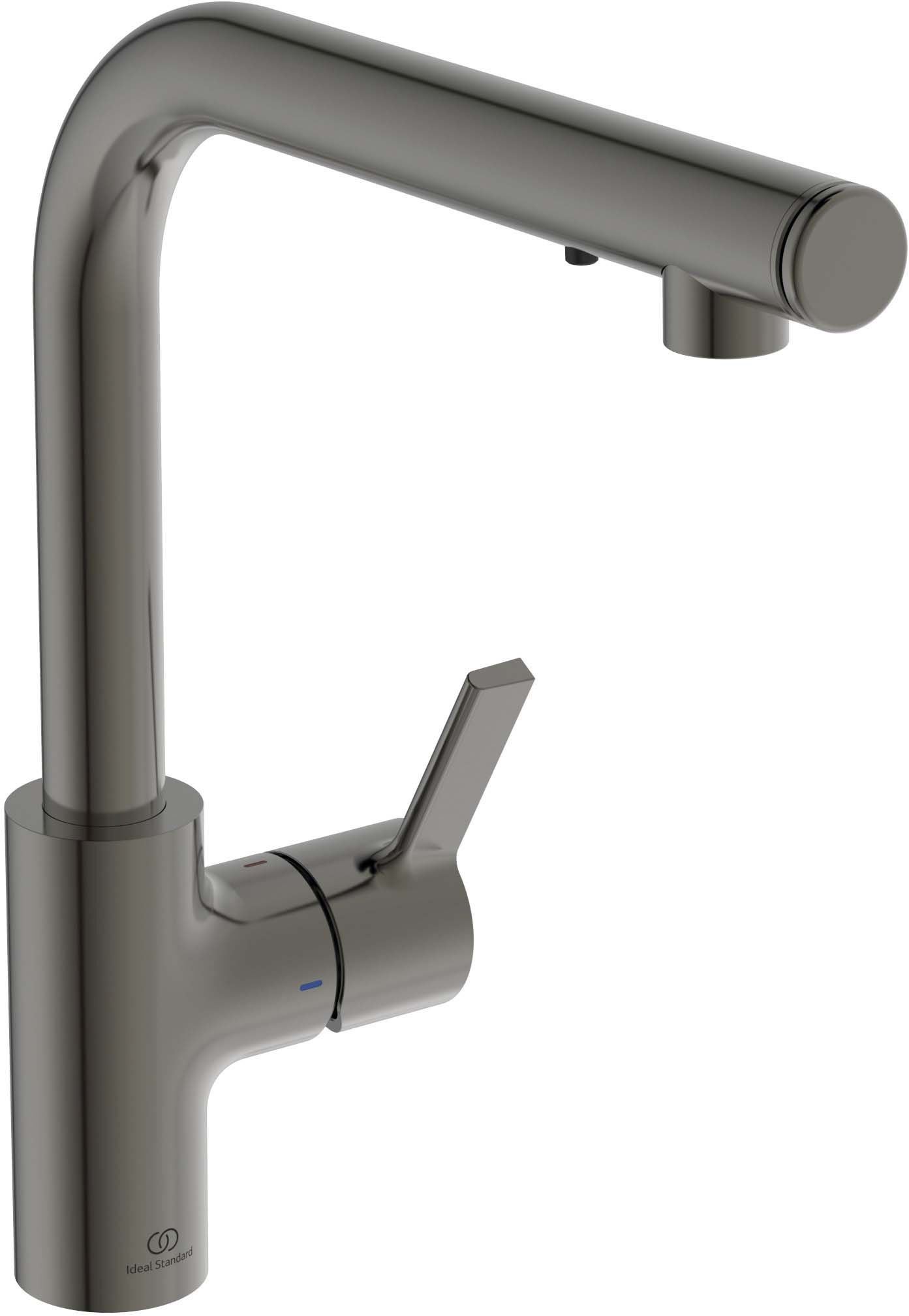 Ideal Standard Baterie bucatarie ideal standard gusto, inalta, tip l, dozator, mat, antracit, a7817a5