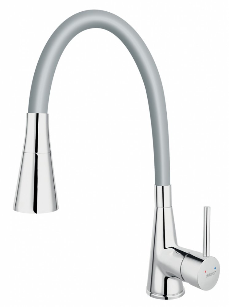 Novaservis Baterie bucatarie novaservis ferro, inalta, tip c, flexibila, crom/gri, 70720,0s