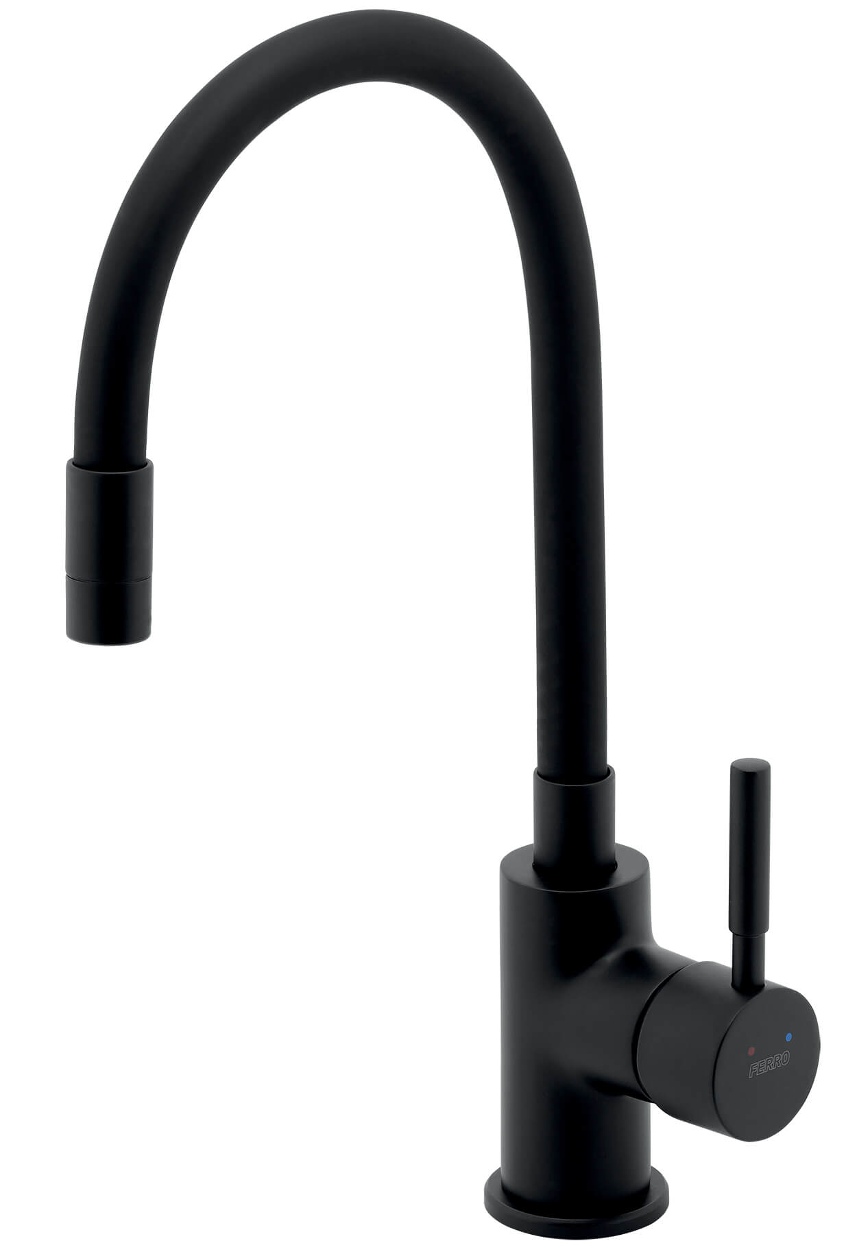 Novaservis Baterie bucatarie novaservis ferro, inalta, tip c, mat, negru, 70710,5