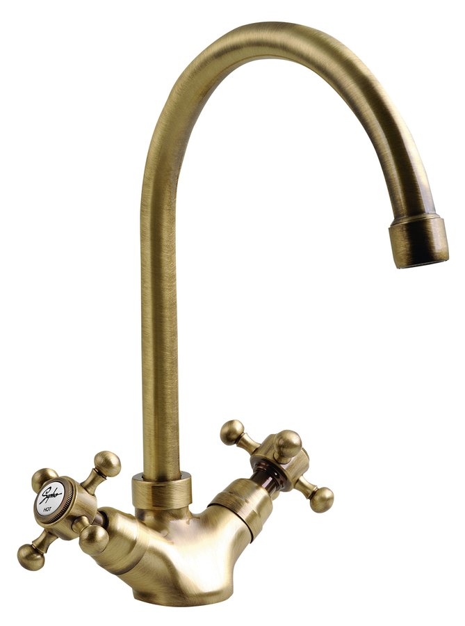 Sapho Baterie bucatarie retro saphow rubinetteria, inalta, tip c, mat, bronz, 3096