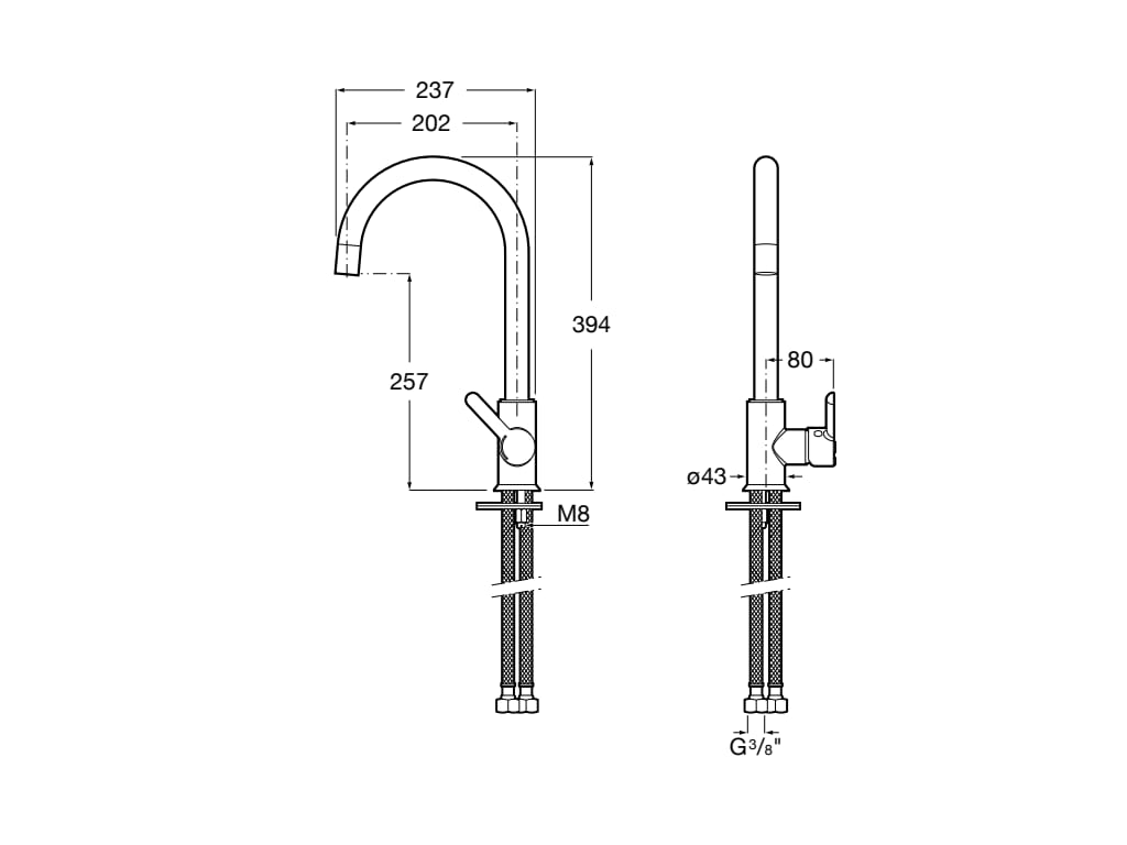 Baterie bucatarie Roca A5A7409B00, 0.8 bar, 394 mm, 237 mm, 1 orificii instalare, 1 sprayuri, 180 unghi pivotare, Alb