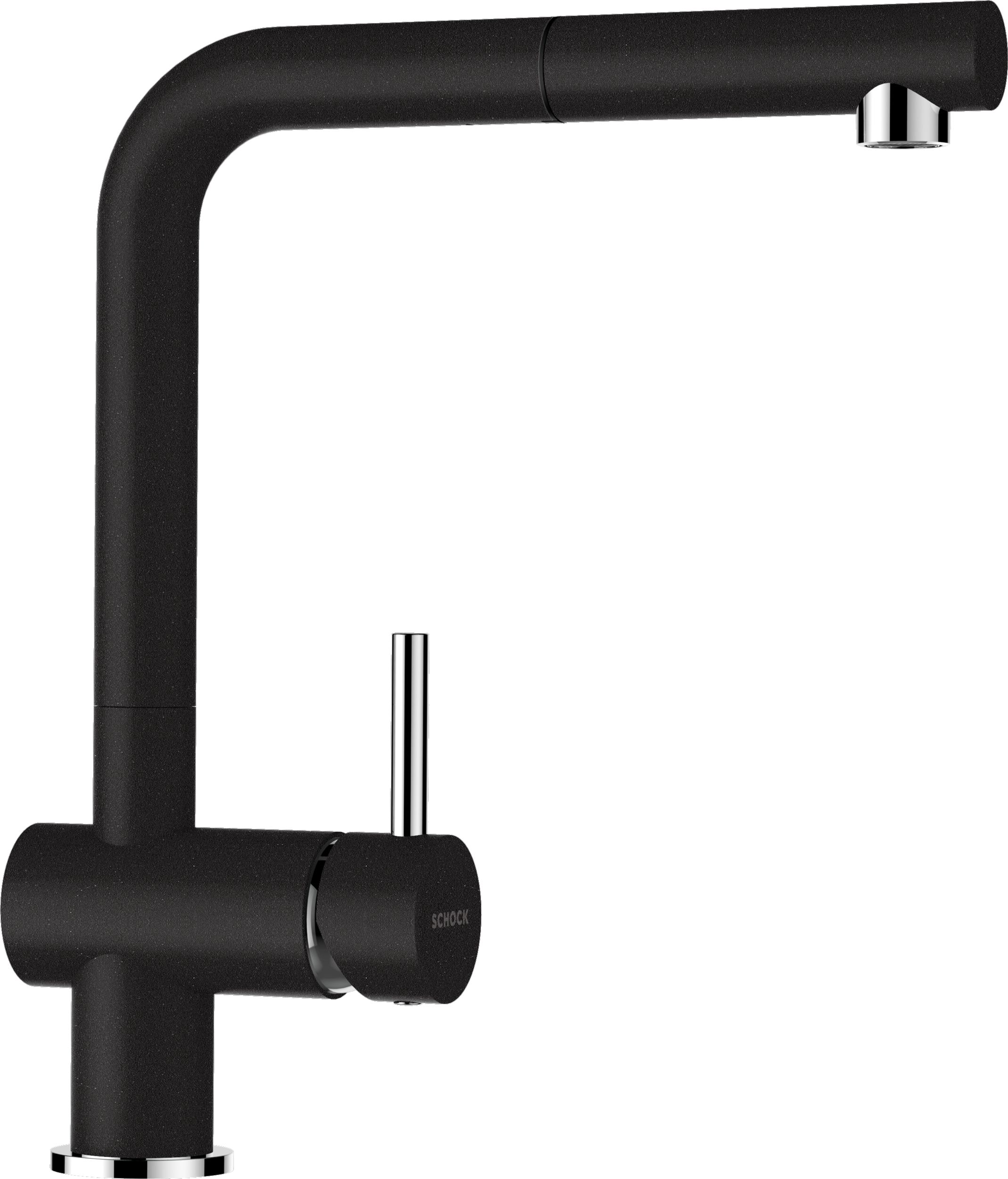SCHOCK Baterie bucatarie schock epos, inalta, tip l, dus extractabil, mat, negru, 540120gne