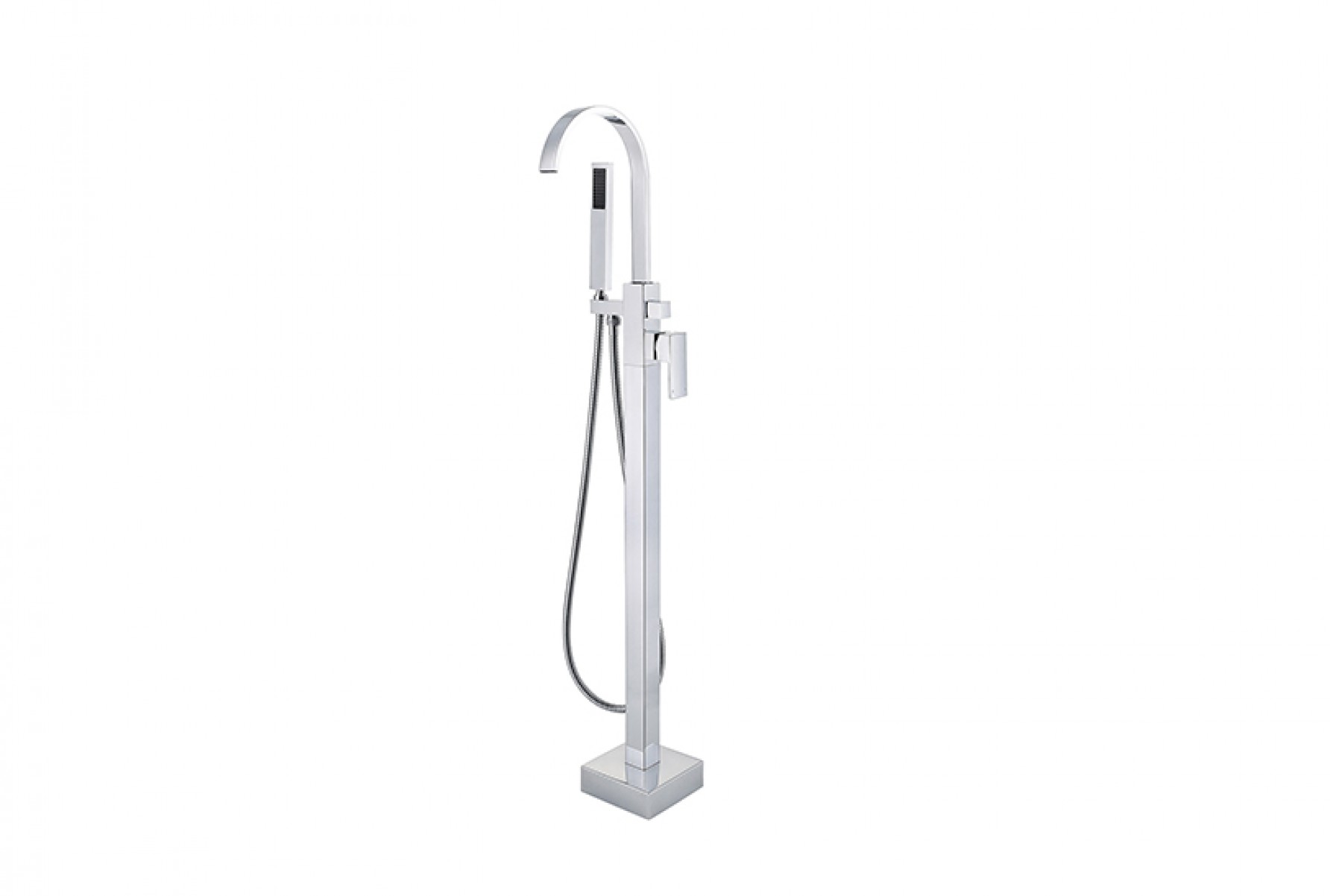 Besco  Baterie cada besco decco bw-mii-ch, 1/2'', montare pe podea, 1120 mm, set de dus, 1 pulverizare, diverter, crom