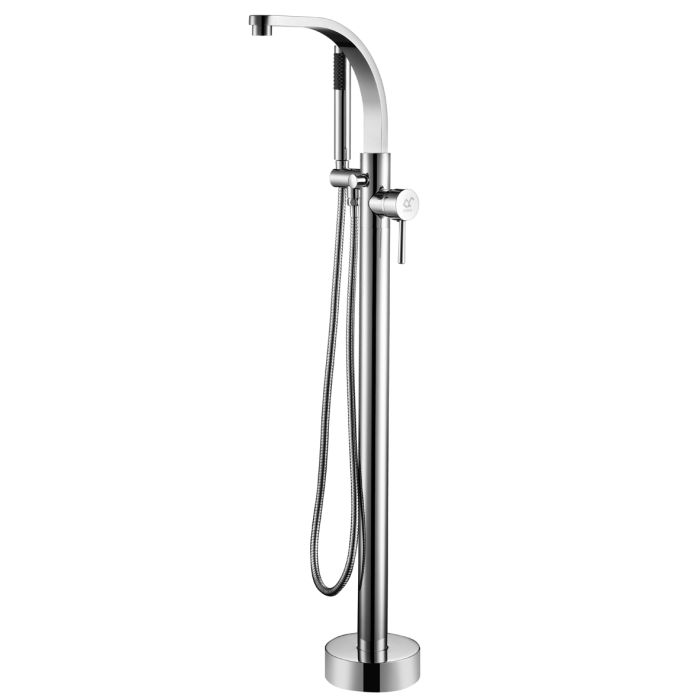 Besco  Baterie cada besco decco, pe podea, 109 cm, set dus, crom, bw-di-ch