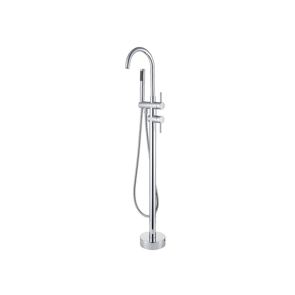 Besco  Baterie cada besco illusion, pe podea, 118 cm, set dus, crom, bw-ii-ch