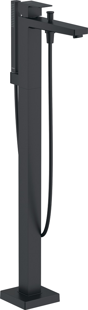 Duravit  Baterie cada duravit manhattan, pe podea, set dus, necesita valca, mat, negru, mh5250000046