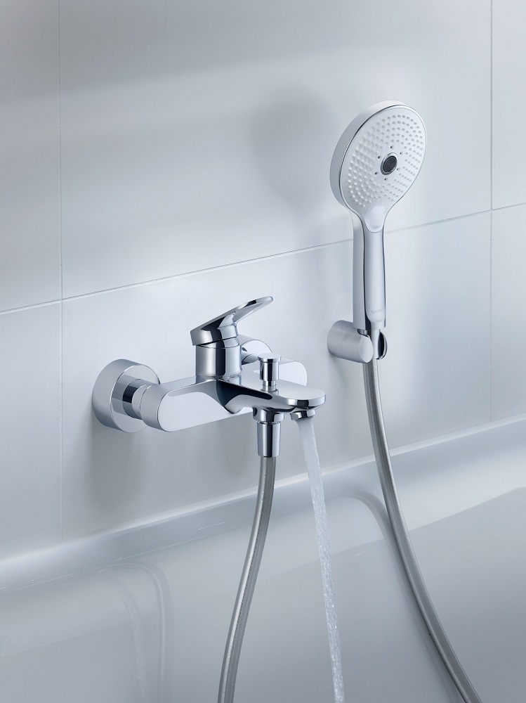 Pachet 3in1 cada Duravit Wave, aparent, baterie lavoar, s…