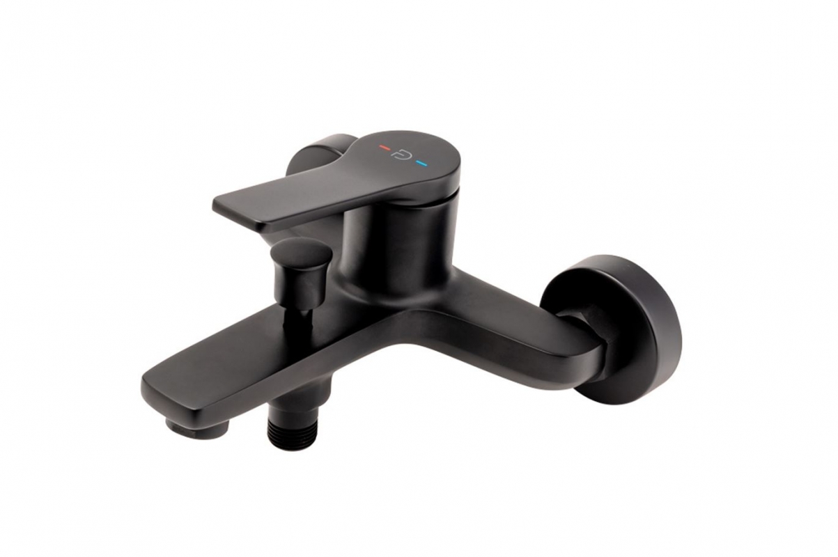 FDesign Baterie cada fdesign seppia fd1-spa-1-22, 1/2'', aparenta, monocomanda, diverter, mat, negru