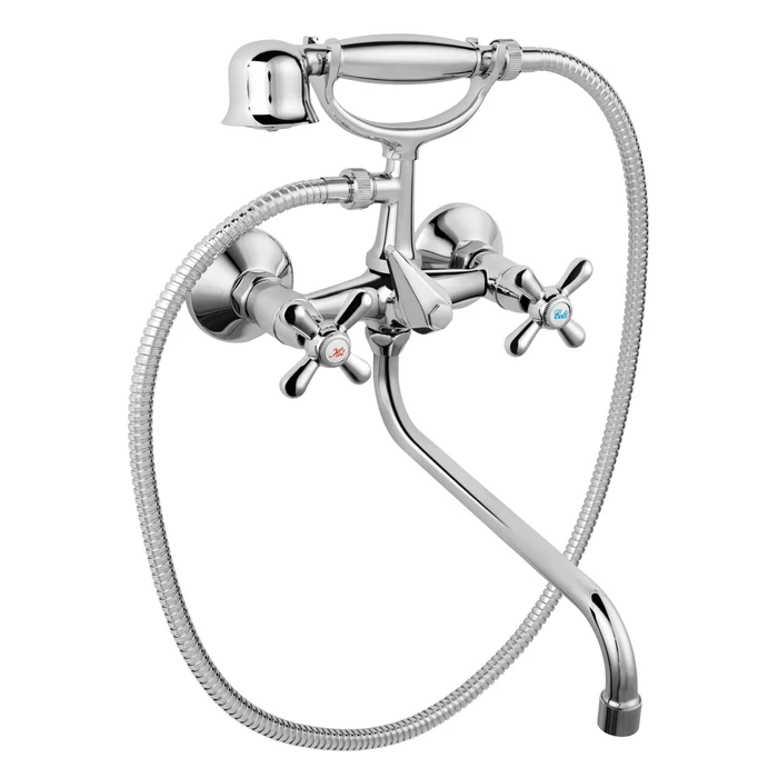 Ferro Baterie cada ferro retro, aparenta, diverter, pipa pivotanta, set dus, 1 functie, crom, xr11a