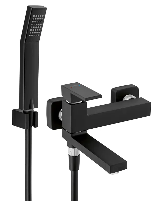 Ferro Baterie cada ferro zicco, aparenta, set dus, 1 functie, mat, negru, bzi11rbl
