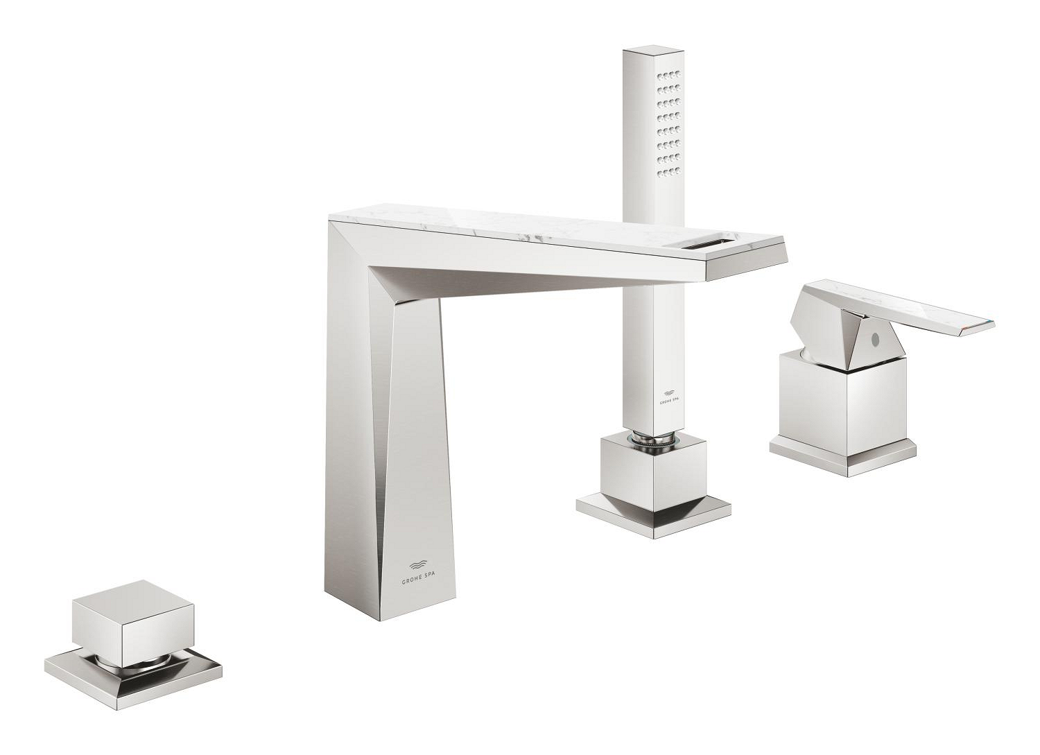 Grohe SPA Baterie cada grohe allure brilliant pc, pe cada, set dus, mat, otel satinat, 29525dc0