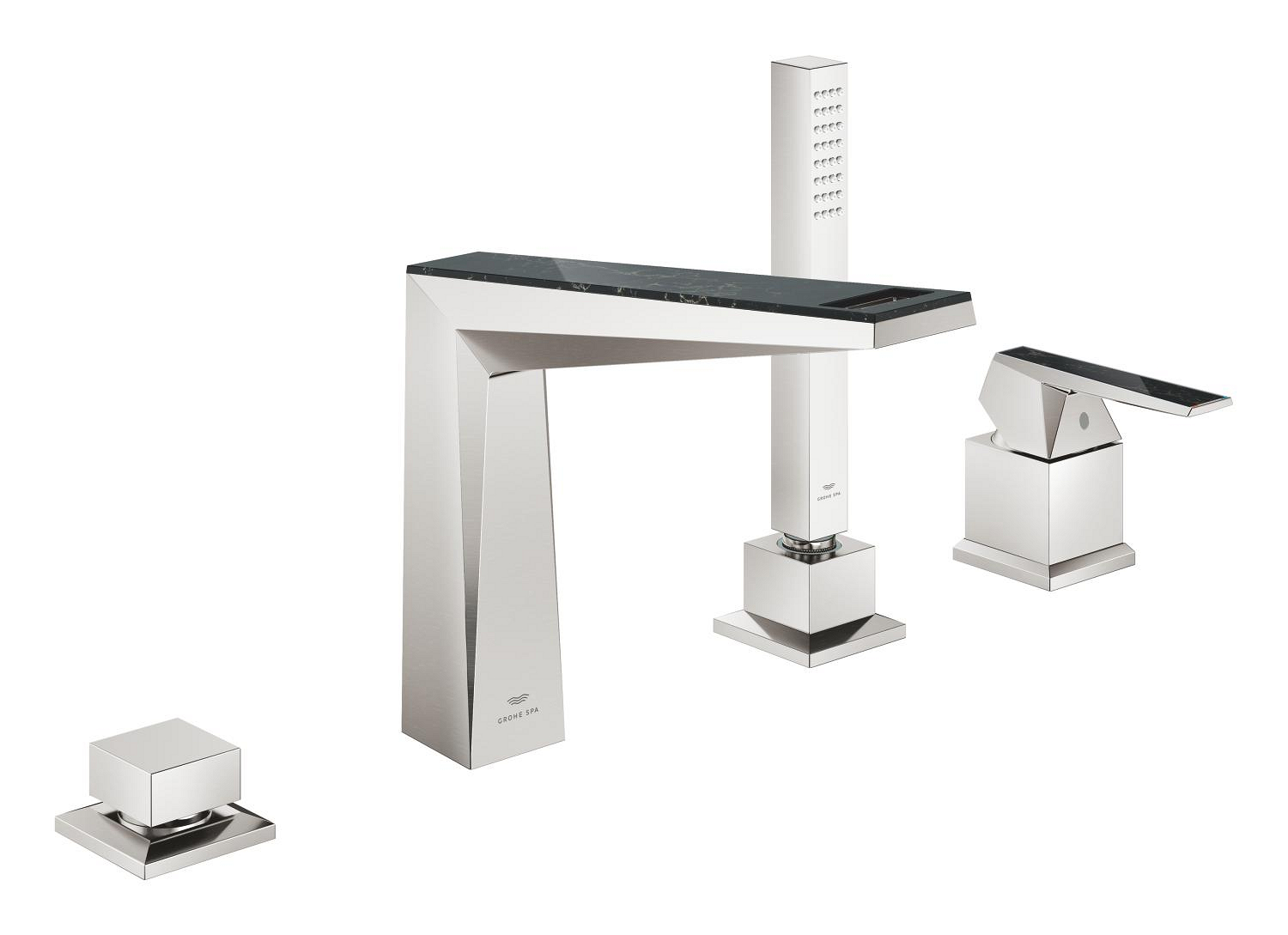 Grohe SPA Baterie cada grohe allure brilliant pc, pe cada, set dus, mat, otel satinat, 29527dc0