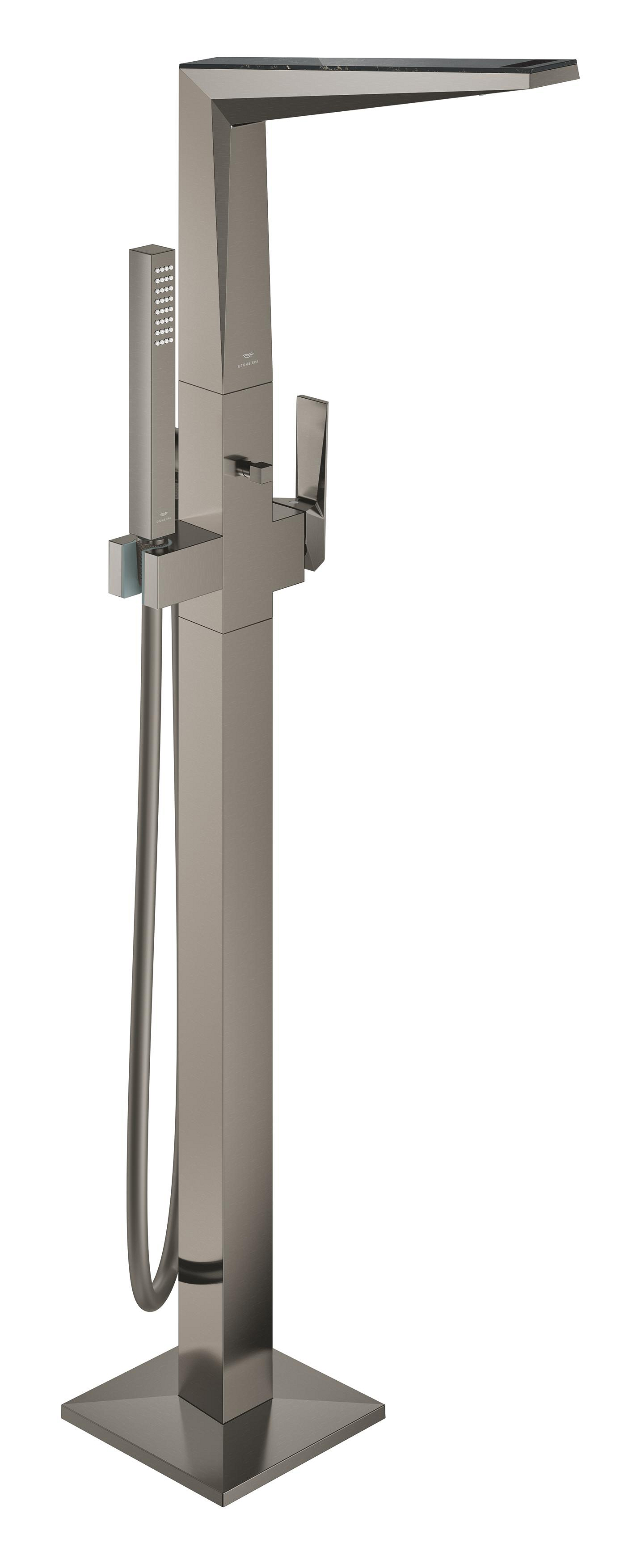 Grohe SPA Baterie cada grohe allure brilliant, pe podea, set dus, necesita valva, mat, grafit, 24424al0