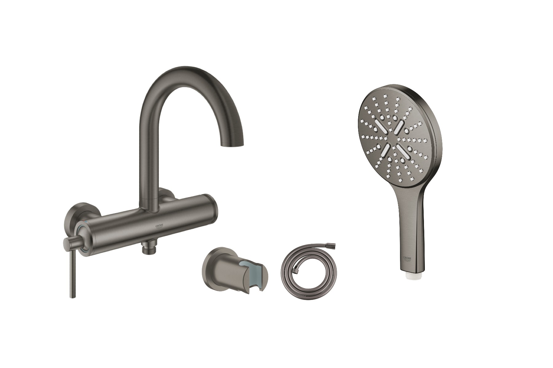Grohe Baterie cada grohe atrio, aparenta, set de dus, mat, grafit, 32652al3