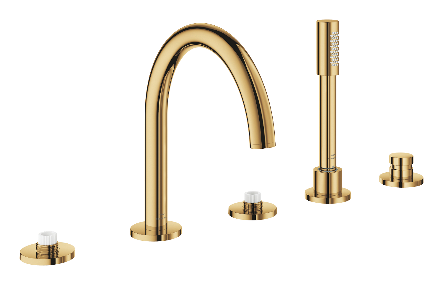 Grohe SPA Baterie cada grohe atrio pc, pe cada, set dus, necesita maner, lucios, auriu, 25224gl0