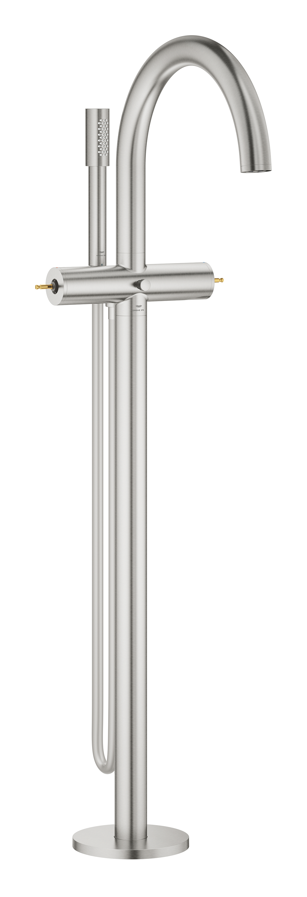 Grohe SPA Baterie cada grohe atrio pc, pe podea, set dus, necesita valva/maner, mat, otel satinat, 25227dc0